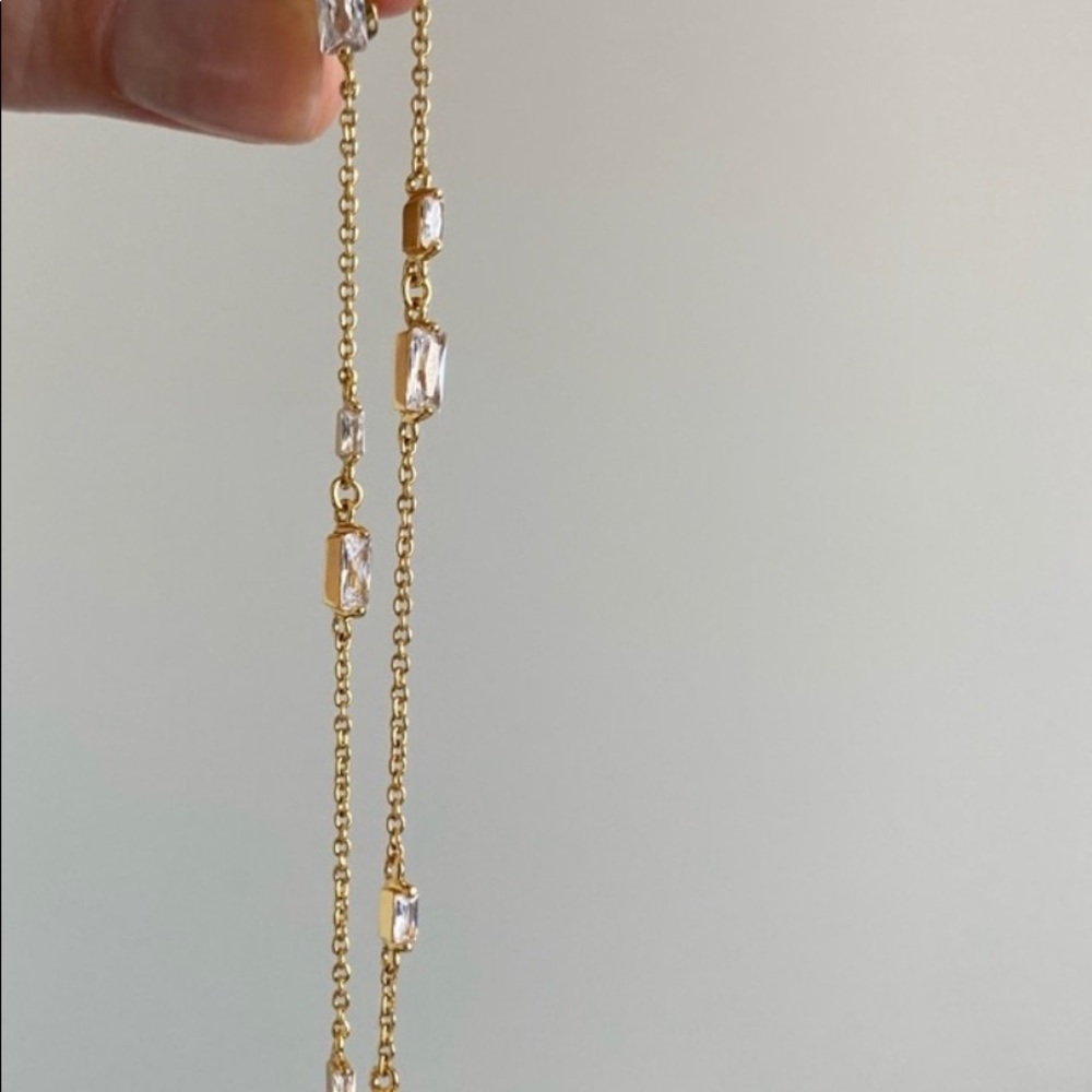 Gorjana Diamond CZ Dangle Earrings Gold